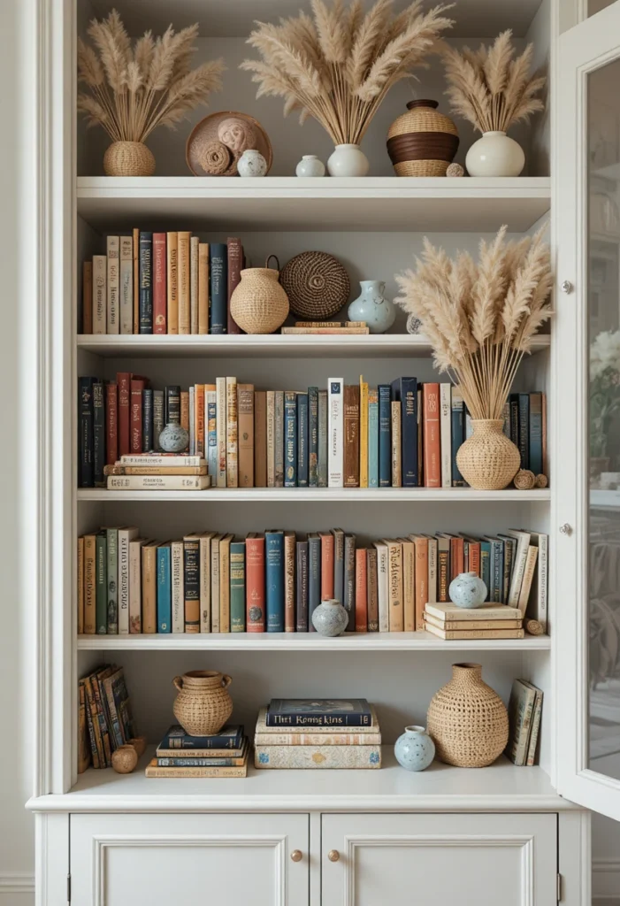 Style an Open Shelf or Boho Bookcase