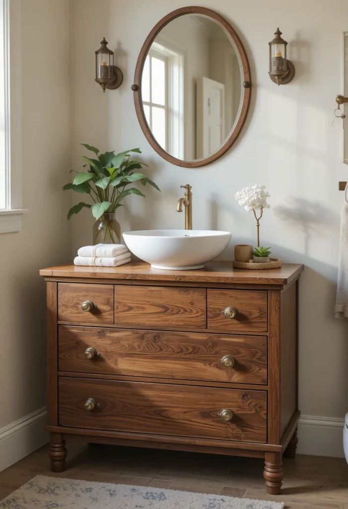 Turn an Old Dresser Into a Bathroom Vanity