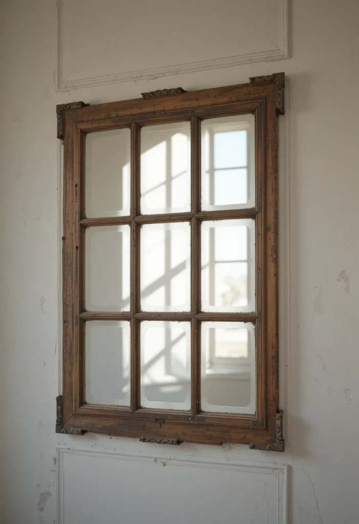 Turn an Old Window Frame Into Wall Art or a Mirror