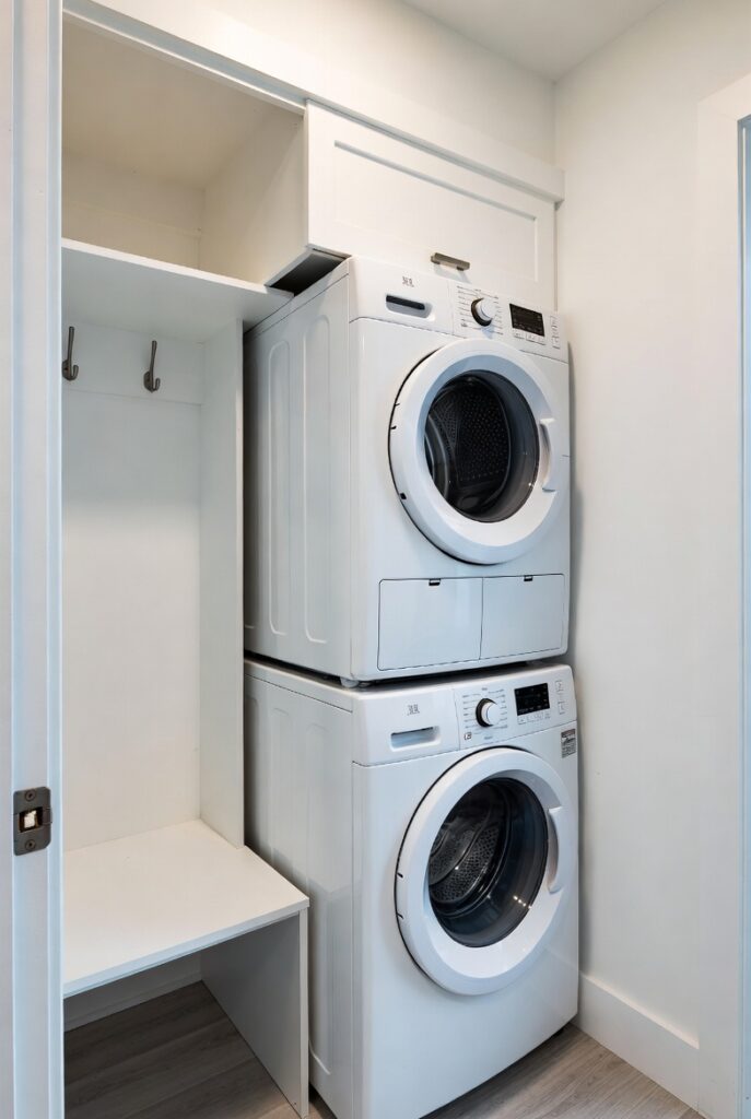 Use a Stackable Washer and Dryer to Reclaim Floor Space