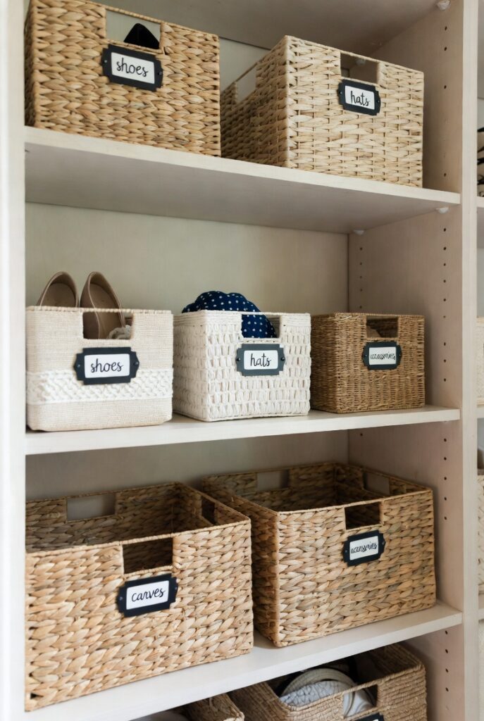 Label Baskets and Bins for Small Items