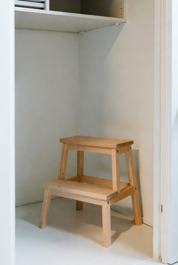 Keep a Small Step Stool Inside the Closet