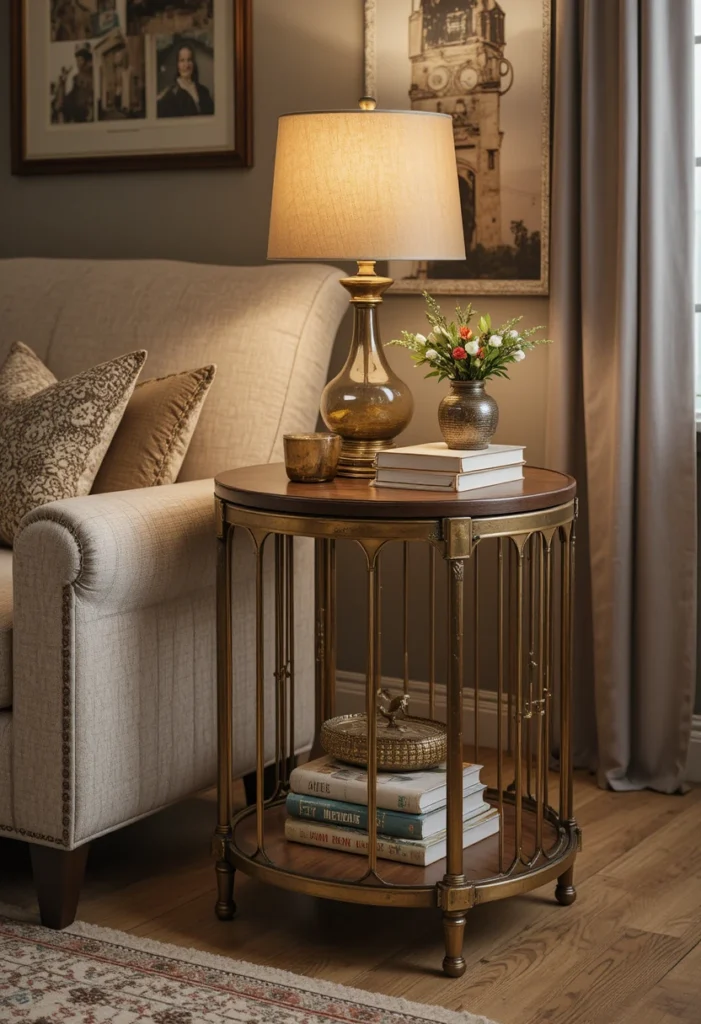 Turn a Luggage Rack Into a Side Table Base