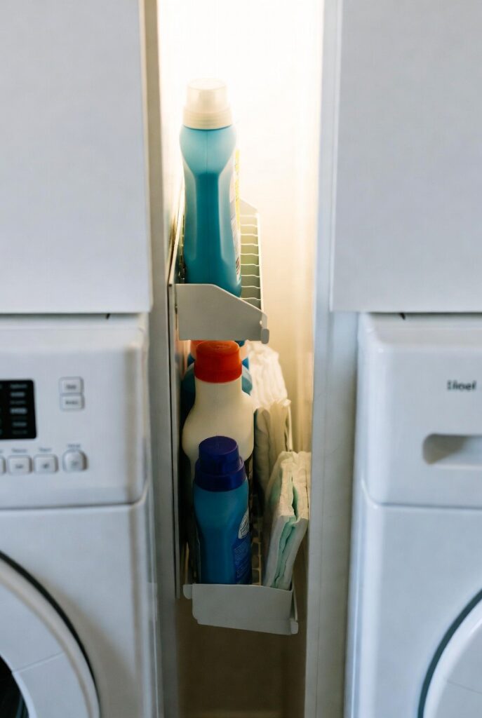 Use the Space Between the Washer and Dryer