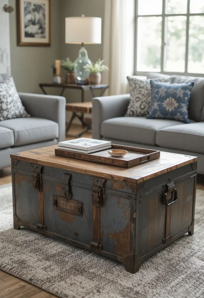 Turn a Metal Toolbox Into a Coffee Table