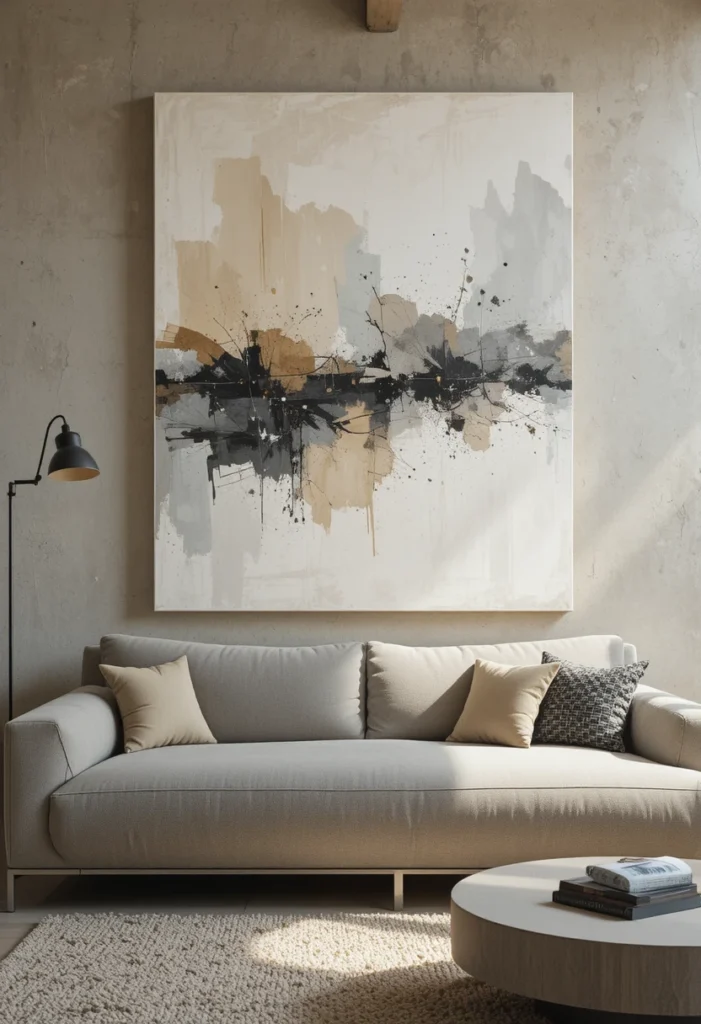 Oversized Raw Canvas Art