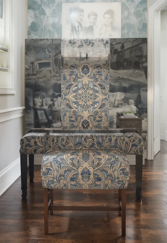 Add Light Oak Accent Chairs or a Bench for Texture Contrast