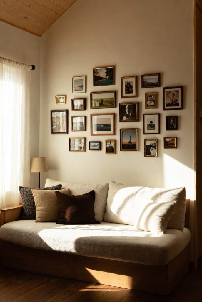 Personalize With a Gallery Wall Instead of Bulky Decor