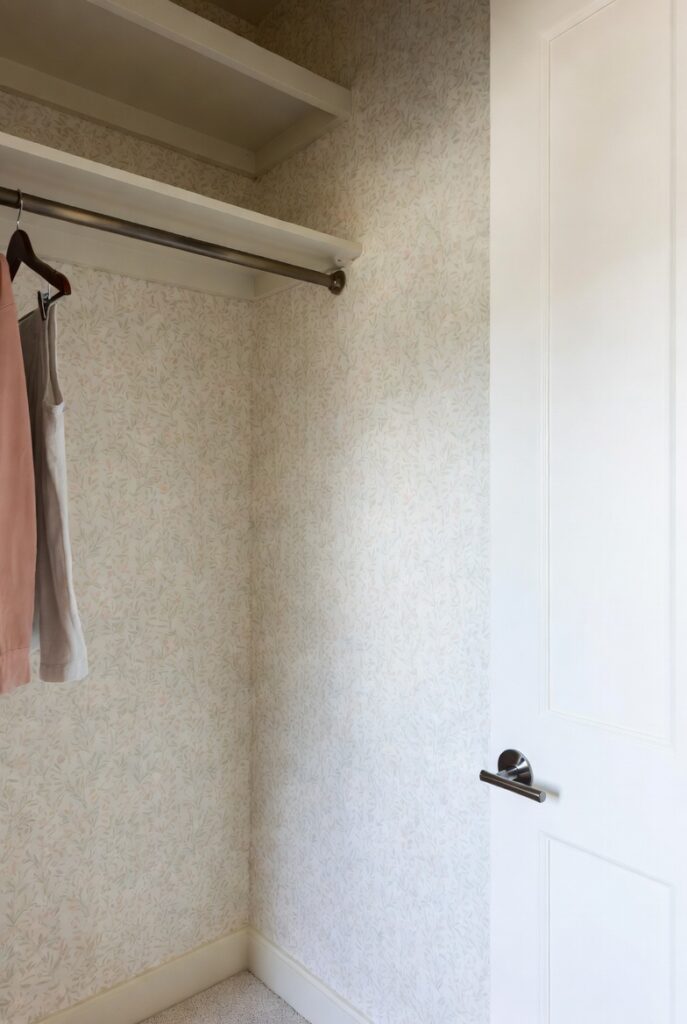 Add Wallpaper or Peel-and-Stick Backing to Make It Feel Intentional