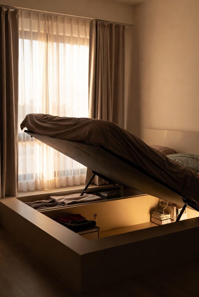 A Lift-Up or Drawer-Based Storage Bed