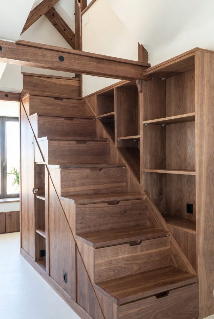Build Storage Directly Into the Staircase