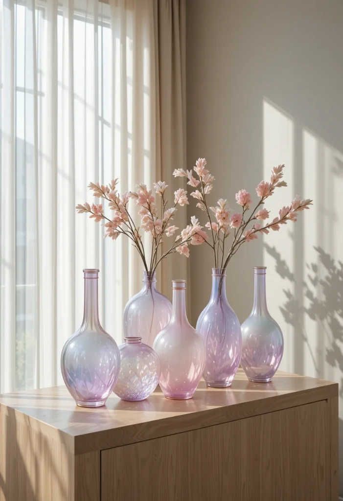Opalescent Glass Vases