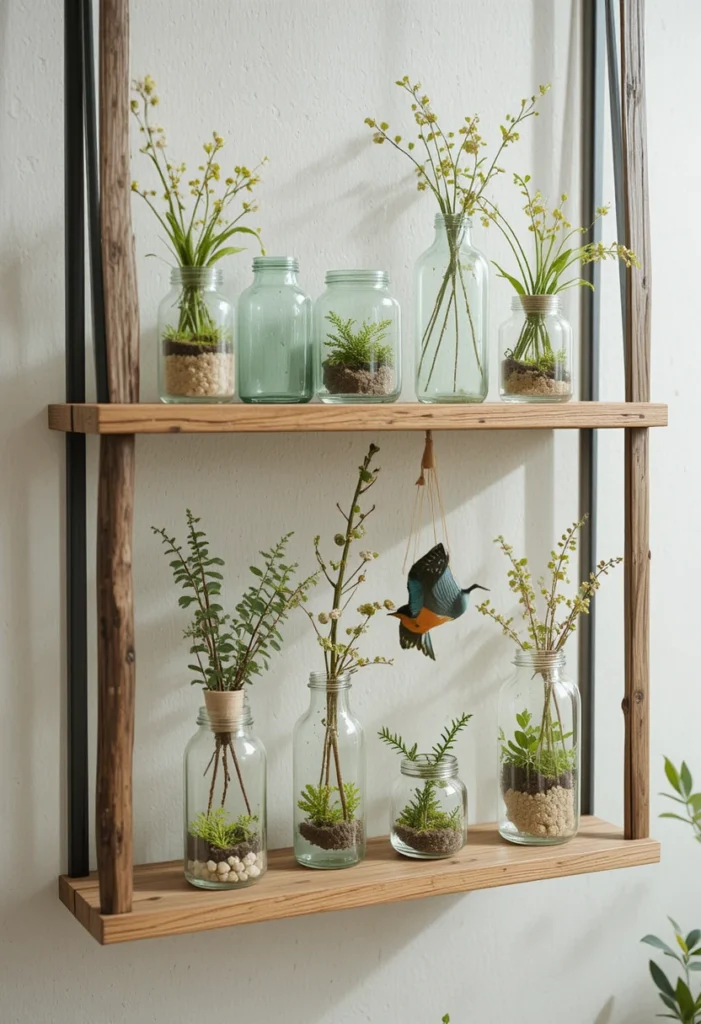 Turn Empty Jars Into Mini Vases and Terrariums