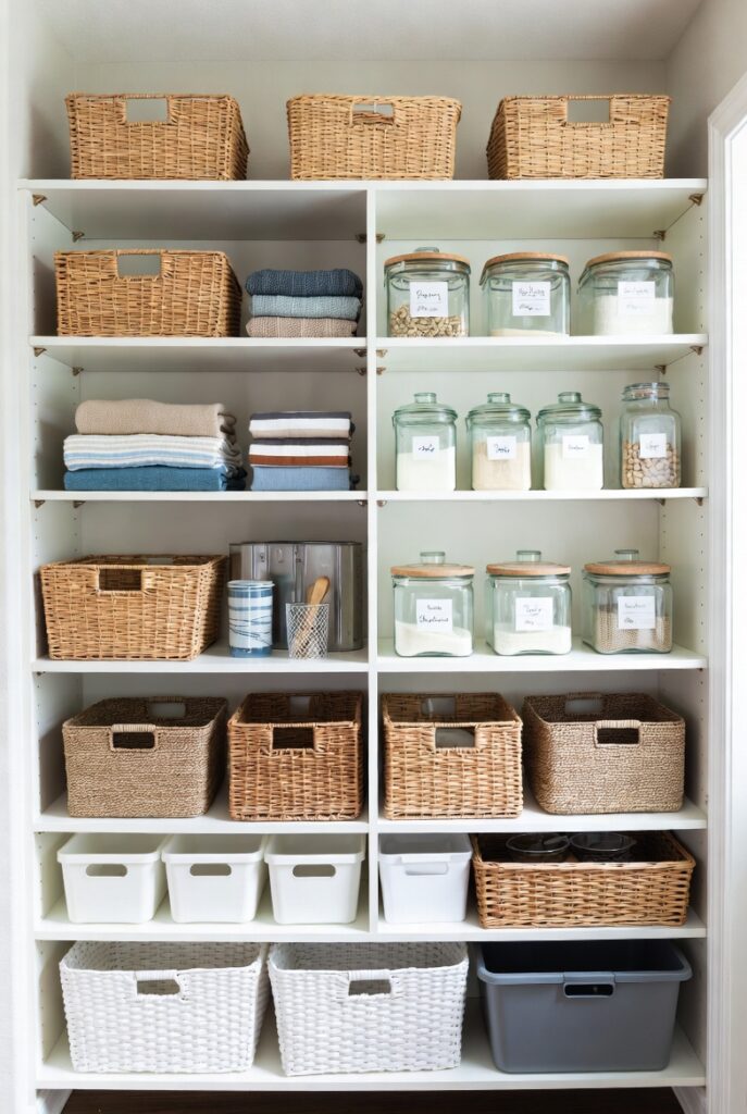 Use Vertical Wall Space for Open Shelving