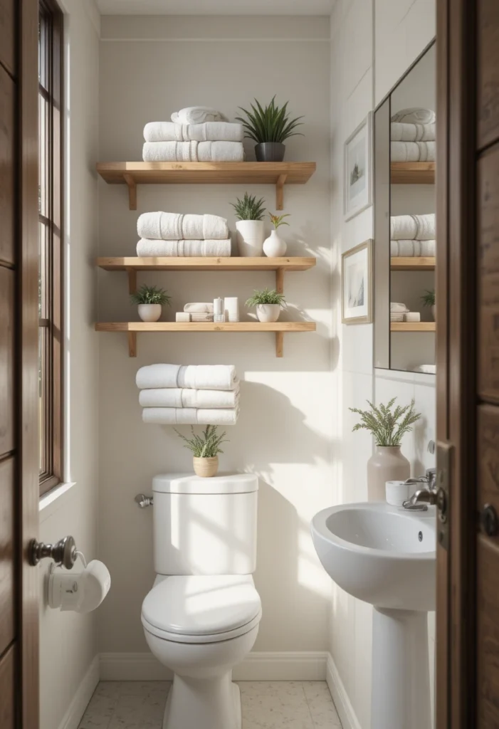 Add Floating Shelves for Open Storage