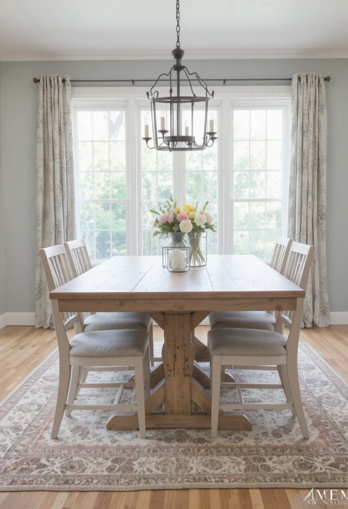  Let a Light Oak Dining Table Be the Farmhouse Anchor