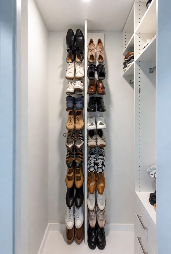 Install a Slim Vertical Shoe Rack