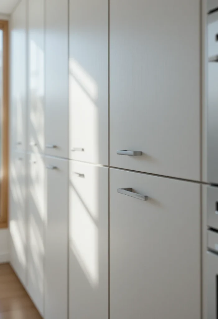 Swap Bulky Hardware for Handleless or Integrated Pulls