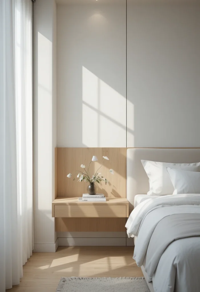 Swap Bulky Nightstands for Slim, Wall-Mounted Pieces