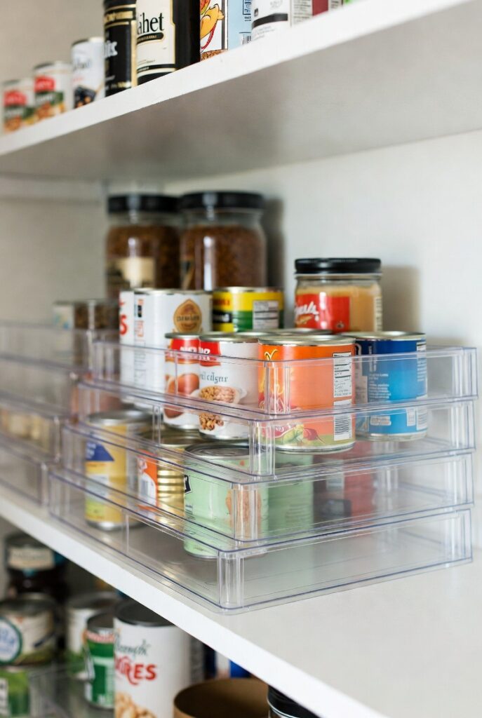Use Stackable Risers for Cans and Jars