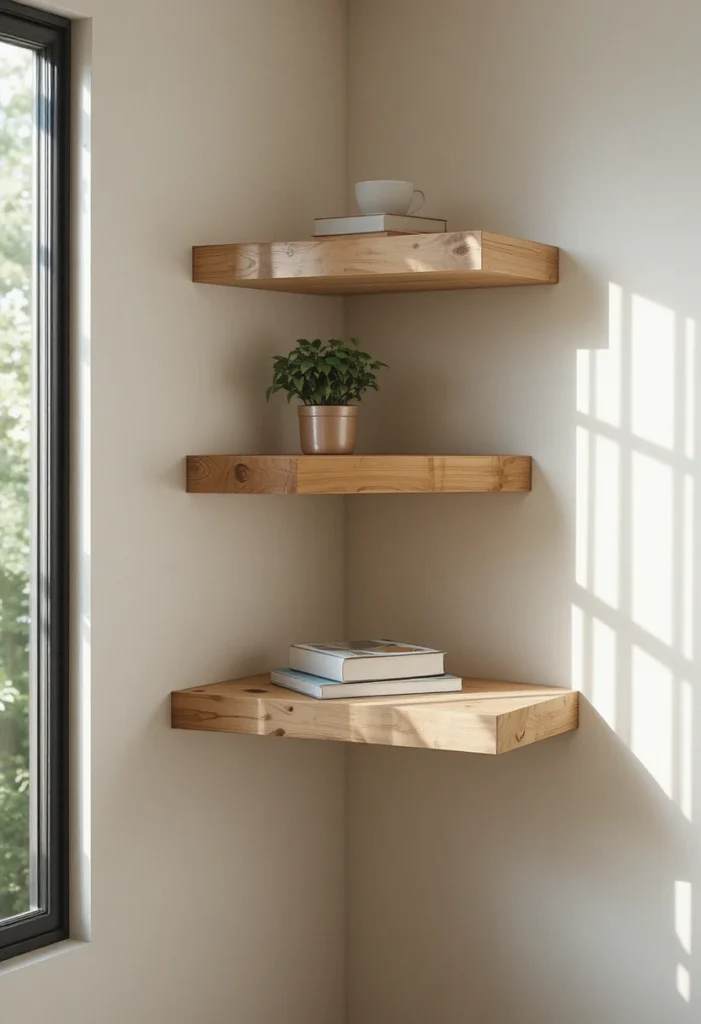 Build a Simple Floating Corner Shelf From Scrap Wood