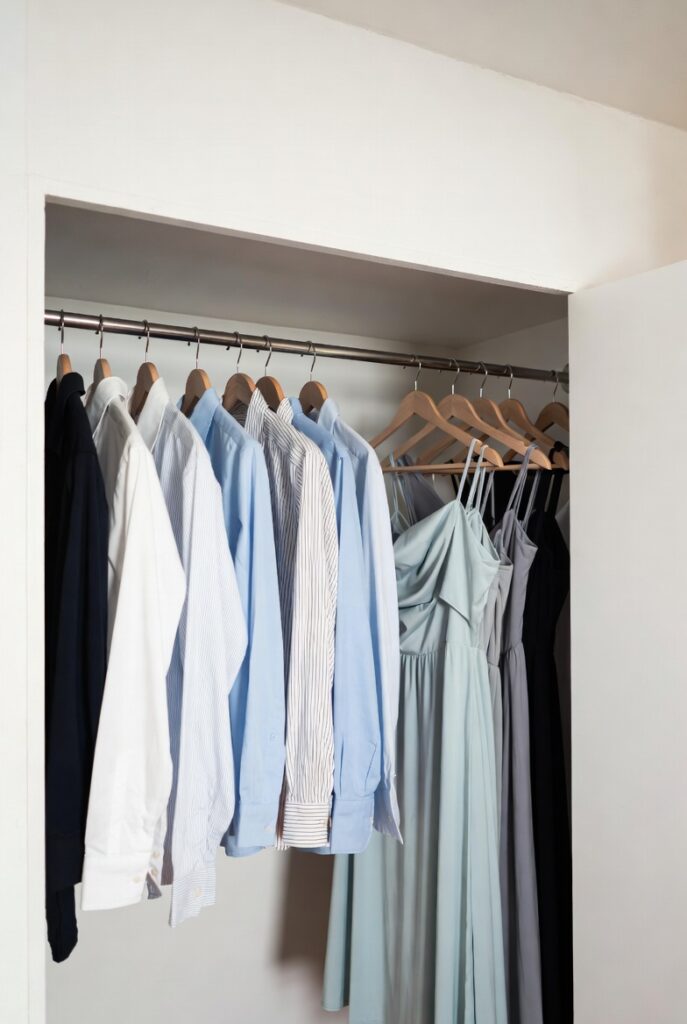  Hang a Tension Rod for Hanging Clothes