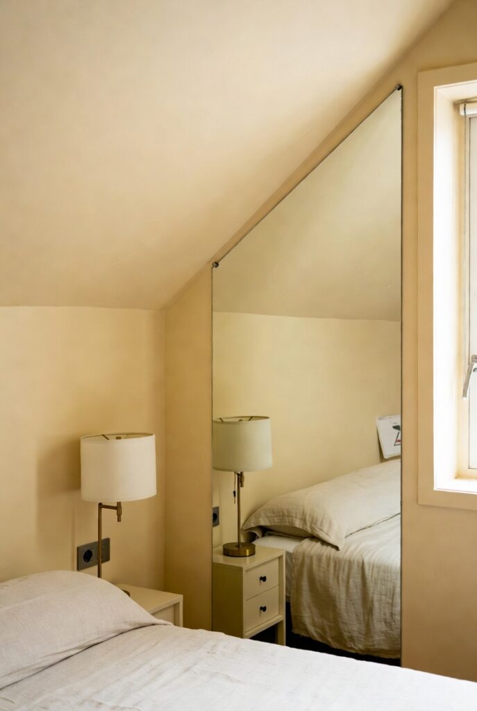 Add Floor-to-Ceiling Mirrors Near the Bed