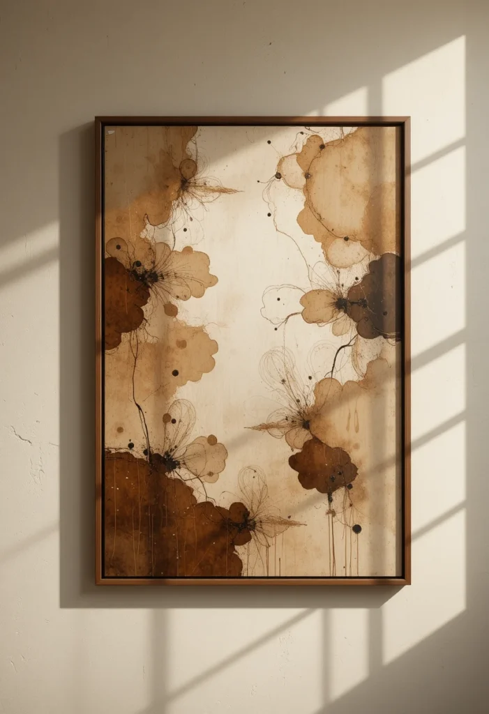 Coffee-Stained Abstract Art