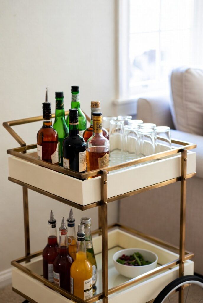 Try a Two-Tier Cart With a Single Dedicated Zone Per Shelf
