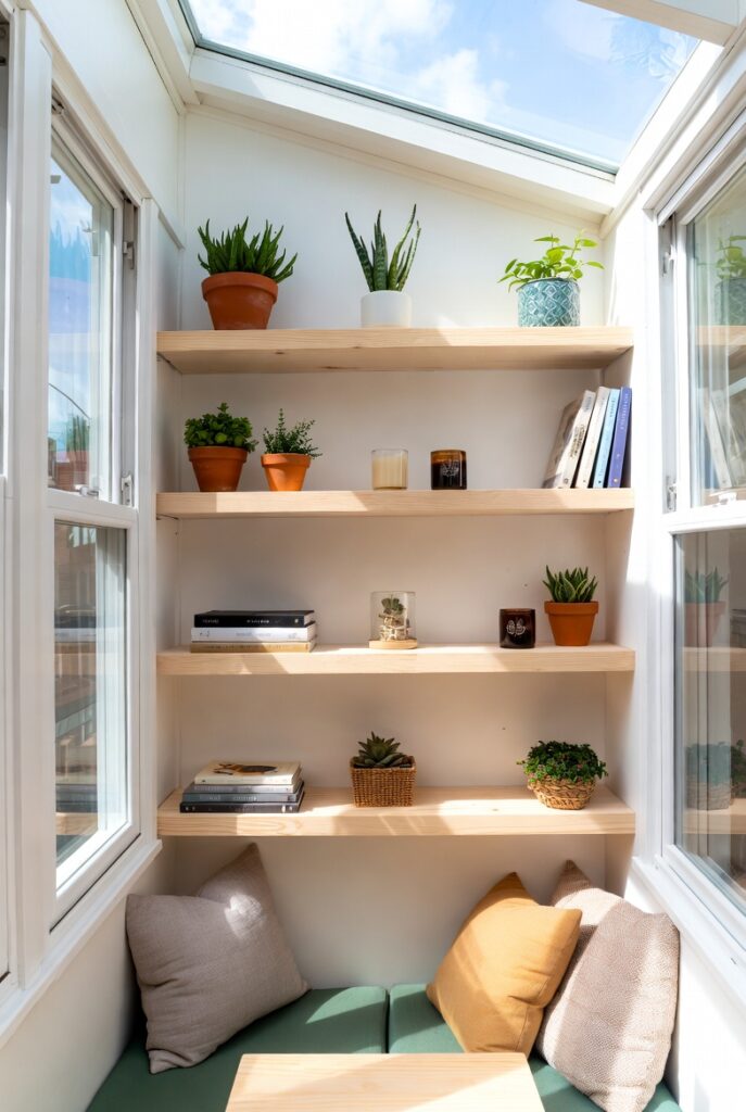 Use Vertical Space With Floating Shelves