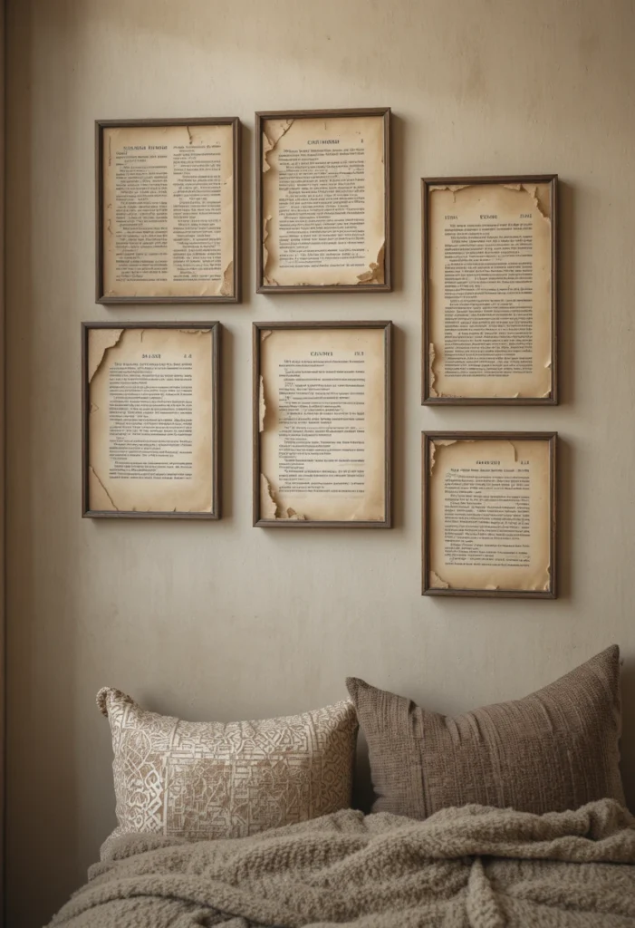 Torn Book Page Gallery Wall