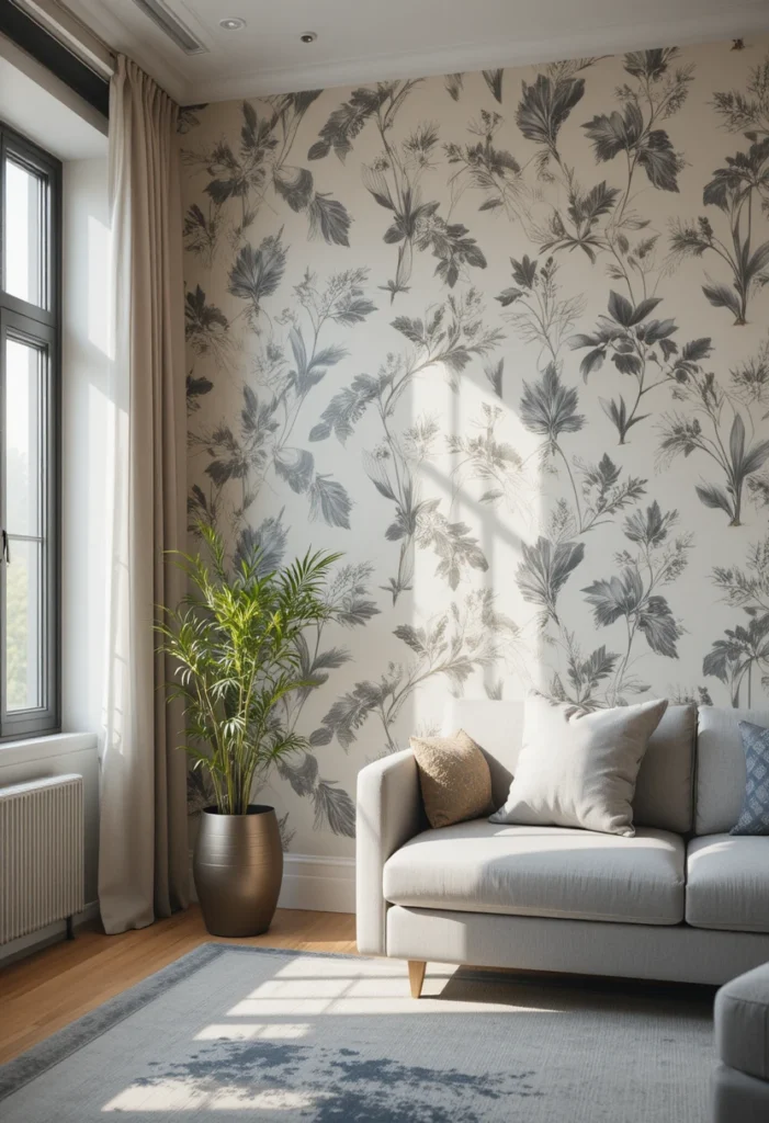 Use Peel-and-Stick Wallpaper on One Accent Wall