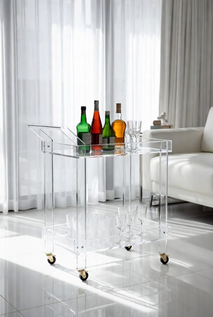 Go Lucite or Glass to Visually Disappear