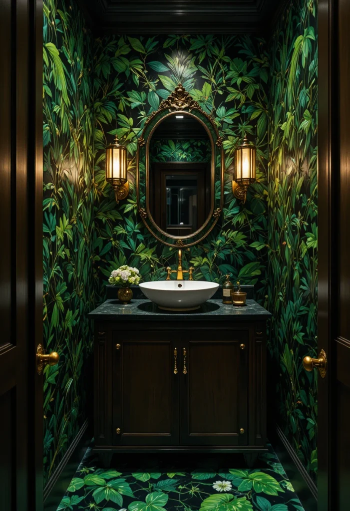 Bold Jungle-Vine Wallpaper for Maximalist Homes