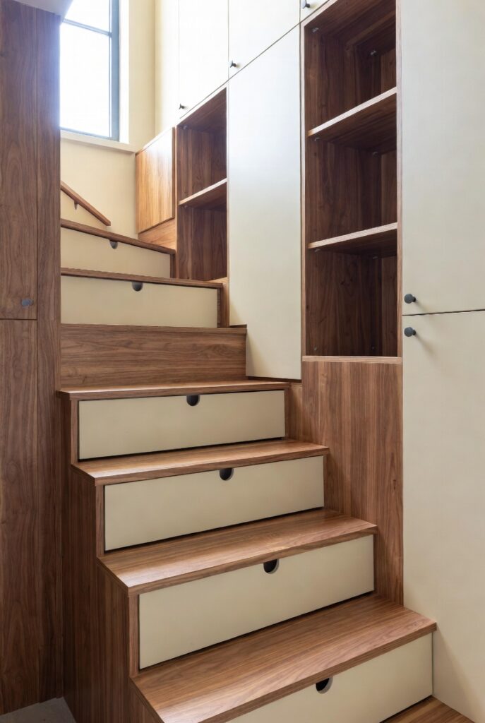 Storage Built Into Stairs