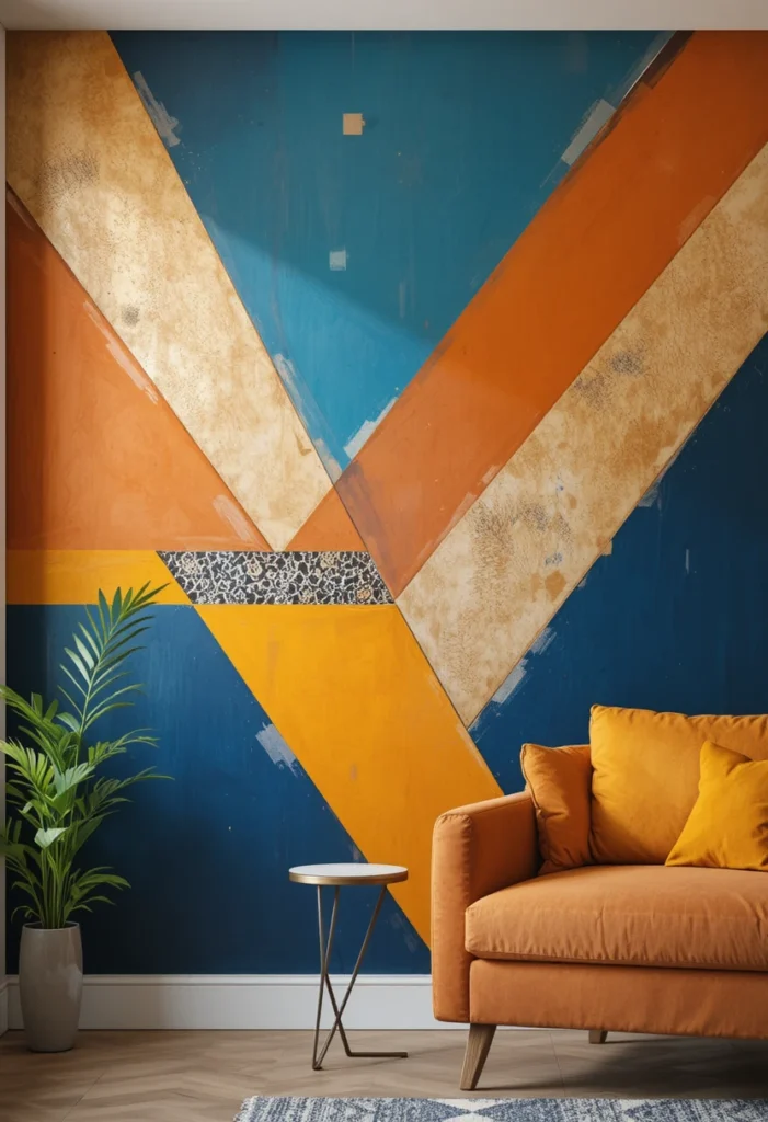 Washi Tape Geometric Wall Mural