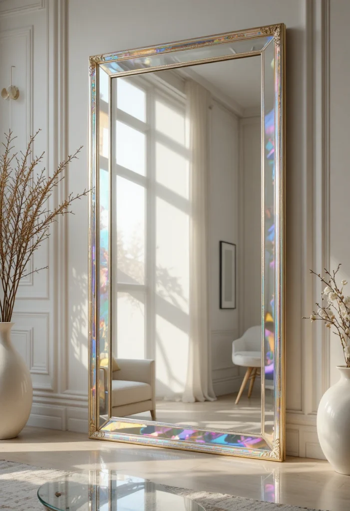 An Iridescent Mirror Frame