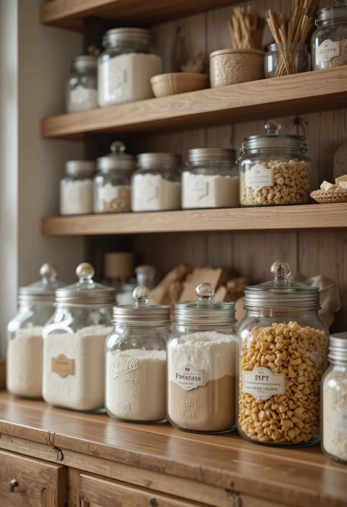 Mason Jars and Glass Canisters for Storage