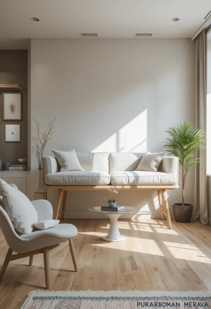 Use Furniture Risers or Legs to Show Floor Space