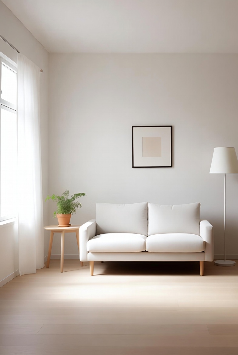 Minimalist and modern decor with clean lines and neutral palette